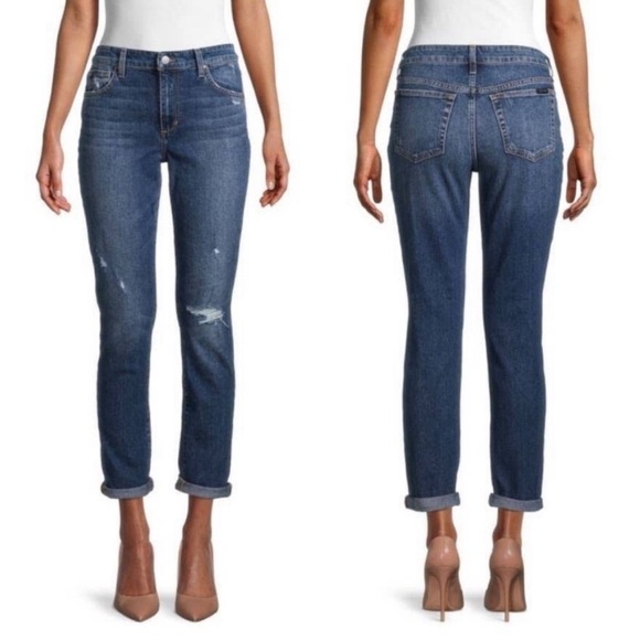 Joe's Jeans Distressed Boyfriend Slim Ankle in Brushy Wash. Size 28 - Picture 1 of 11